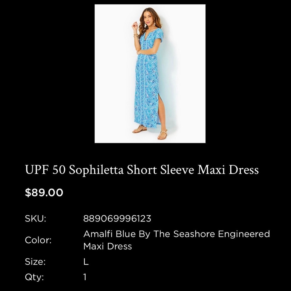 Sophiletta short sleeve maxi NWT Large